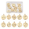 Beadthoven 10Pcs 10 Styles Alloy Pendants PALLOY-BT0002-06G-9