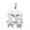304 Stainless Steel Pendants STAS-K162-023P-1