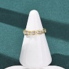 Adjustable Brass Micro Pave Cubic Zirconia Finger Rings for Women RJEW-K264-03G-1