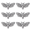 6Pcs Gothic Alloy Lapel Pins for Backpack Clothes JEWB-FH0002-83AS-1
