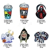 12Pcs 6 Styles Halloween Printed Acrylic Pendants OACR-FS0001-73-4