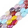Electroplate Opaque Glass Beads Strands EGLA-S174-29-1