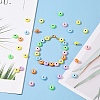 120Pcs 6 Colors Opaque Printed Acrylic Beads OACR-YW0002-43-5