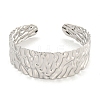 Non-Tarnish Textured 304 Stainless Steel Cuff Bangles for Women BJEW-P331-01P-2