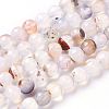 Natural Agate Beads Strands G-P278-03-6mm-1