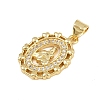 Brass Micro Pave Cubic Zirconia Pendants KK-P323-11C-G01-2