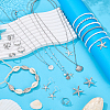 Ocean Theme Brass & 304 Stainless Steel Necklaces & Bracelets & 304 Stainless Steel Earring & Brass Cuff Rings Sets SJEW-PH00007-4