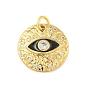 Rack Plating Brass Micro Pave Cubic Zirconia Pendants KK-P277-26G-01-1