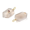 Natural White Agate Pendants KK-CBAF9BC-20G-08-2