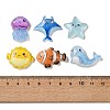 Luminous  Marine Animal Opaque Resin Cabochons RESI-Z052-01-5