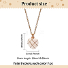 ANATTASOUL 8Pcs 8 Style Natural Mixed Gemstone Heart Pendant Necklaces Set NJEW-AN0001-48-2