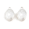 Oval Brass Locket Pendants KK-K414-12F-S-1