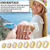 Unicraftale 16Pcs 8 Size Two Tone 201 Stainless Steel Grooved Finger Rings Set for Women RJEW-UN0002-81-6