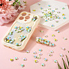 200Pcs Flower Opaque Resin Cabochons CRES-TA0001-73-8