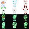 12Pcs 6 Styles Luminous Handmade Lampwork Beads LAMP-SZ0001-38-1