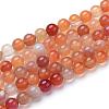 Natural Carnelian Bead Strands G-R412-29-6mm-1