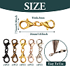 20Pcs 5 Colors Zinc Alloy Double Lobster Claw Clasps FIND-TA0002-49-3