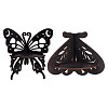 2Pcs 2 Styles Butterfly Shape Wood Candle Holder DJEW-DR0001-03-1