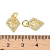 Rack Plating Brass Micro Pave Cubic Zirconia Pendants KK-K377-72G-3