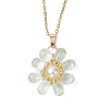 Glass & Glass Pearl Beads Pendants Necklaces for Women NJEW-MZ00106-01-2