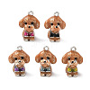 Alloy Enamel Pendants ENAM-F156-07P-03-1