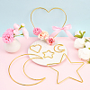 12Pcs 6 Styles Iron Ring for DIY Woven Net/Web with Feather IFIN-SP0001-49-5