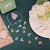 32Pcs 4 Styles Rack Plating Brass Connector Charms and 16Pcs 2 Styles Pendants KK-CA0002-41-6