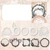 10Pcs 10 Styles Vintage Lace Waterproof PET Stickers Sets DIY-M066-05F-1