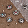 12 Sets 3 Colors Alloy Decorative Rivets BUTT-CP0001-07B-7