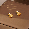 Simple Stainless Steel Shell Shape Stud Earrings GR0660-2