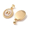 Brass & Shell Pendants KK-B102-28G-2