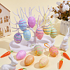 2 Sets 2 Styles Easter Egg Foam Glitter Powder Pendant Decorations AJEW-SP0004-78B-4