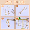 20Pcs Brass Micro Pave Clear Cubic Zirconia Earring Hooks ZIRC-SZ0005-08-4