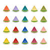 100Pcs 10 Colors Transparent Enamel Acrylic Beads TACR-CD0001-10-1