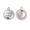 Brass Micro Pave Clear Cubic Zirconia Charms KK-G418-13P-2