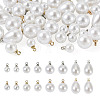 48Pcs 8 Style Acrylic Imitation Pearl Charms OACR-TA0001-09-1