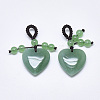 Natural Green Aventurine Pendants G-T122-21B-2