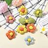 6Pcs 6 Styles Flower Cotton Brooches JEWB-CJ0001-72-6