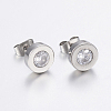 304 Stainless Steel Stud Earrings EJEW-H357-05P-1