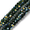 Electroplate Transparent Glass Beads Strands EGLA-A046-01A-06-1