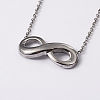 Infinity 304 Stainless Steel Pendant Necklaces and Ear Studs Jewelry Sets SJEW-M085-06P-2