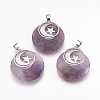 Natural & Synthetic Gemstone Pendants KK-F751-F-2