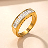 304 Stainless Steel & Crystal Rhinestone Finger Rings WG81AE1-01-1