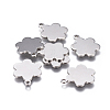 Tarnish Resistant 201 Stainless Steel Stamping Blank Tag Charms X-STAS-F207-27P-1