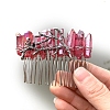 Natural Crystal Hair Combs PW-WGC6E88-10-1