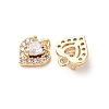 Valentine's Day Brass Micro Pave Cubic Zirconia Charms CU-K002-38G-I-2