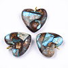 Assembled Bronzite and Imperial Jasper Pendants G-T111-04E-1