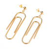 304 Stainless Steel Dangle Stud Earrings EJEW-G280-44G-1