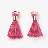 Polycotton(Polyester Cotton) Tassel Pendant Decorations X-FIND-S275-22G-1