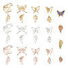 48Pcs 8 Style Alloy Open Back Bezel Pendants FIND-CW0001-13-1